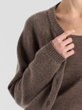 Cashmere Cardigan "Randi" - Dark Toast