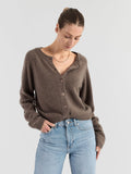 Cashmere Cardigan "Randi" - Dark Toast