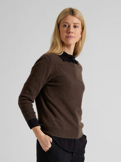 Cashmere Sweater "Asta" - Dark Brown