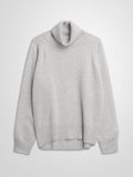 Cashmere Sweater With High Neck “Milano” - Light Grey