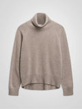Cashmere Sweater With High Neck “Milano” - Toast