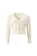 Cashmere Blend Cardigan - Offwhite