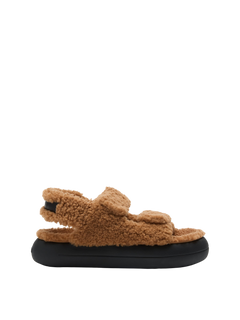 Mb Shearling Sandal - Cognac