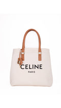 Céline Canvas Tote Bag - White