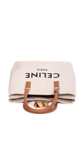 Céline Canvas Tote Bag - White