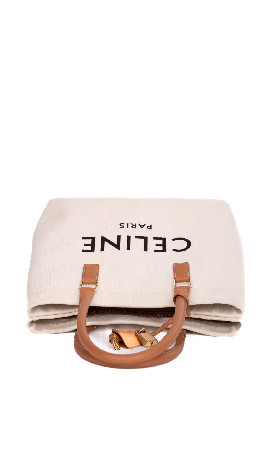 Céline Canvas Tote Bag - White