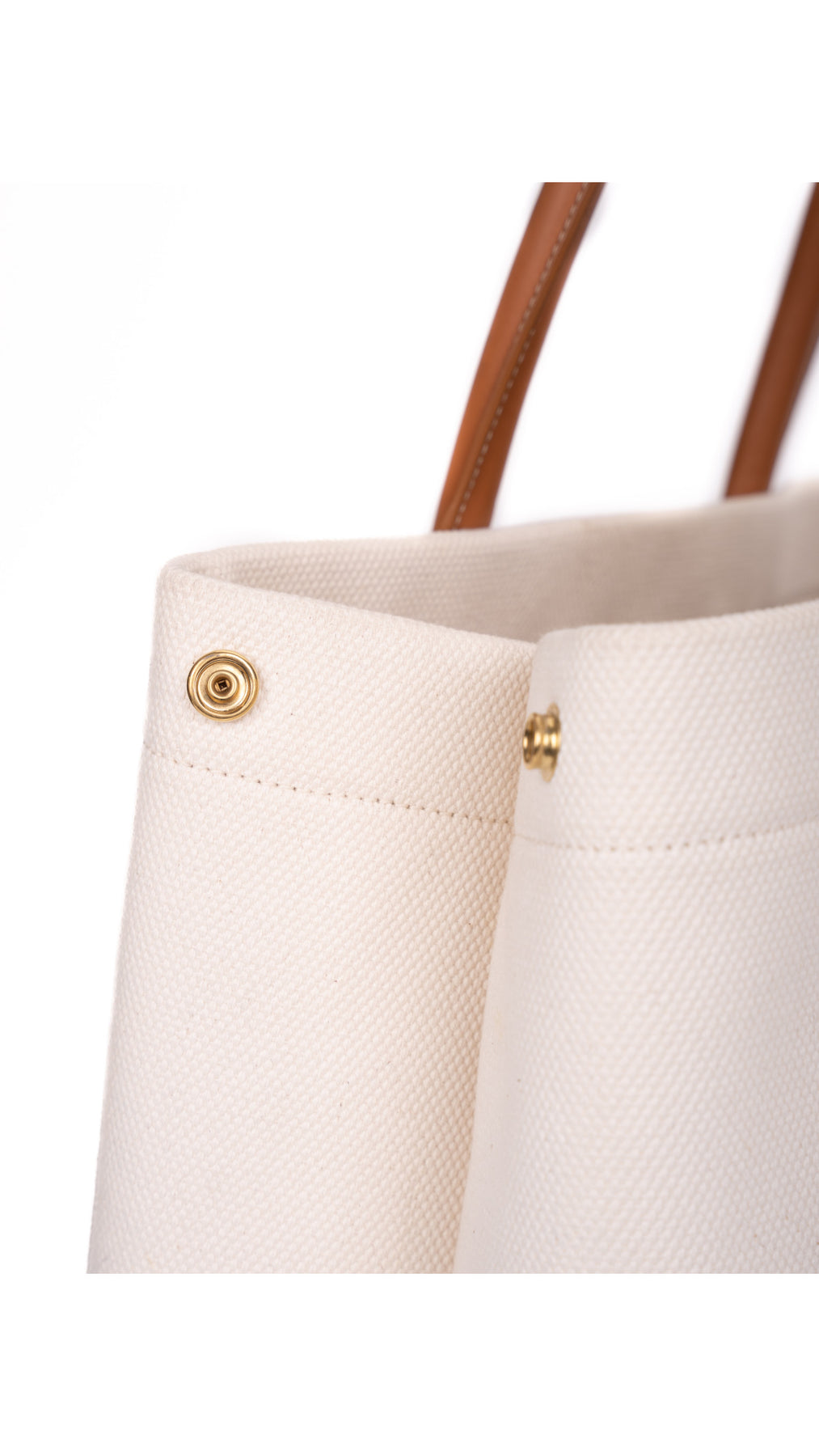 Céline Canvas Tote Bag - White