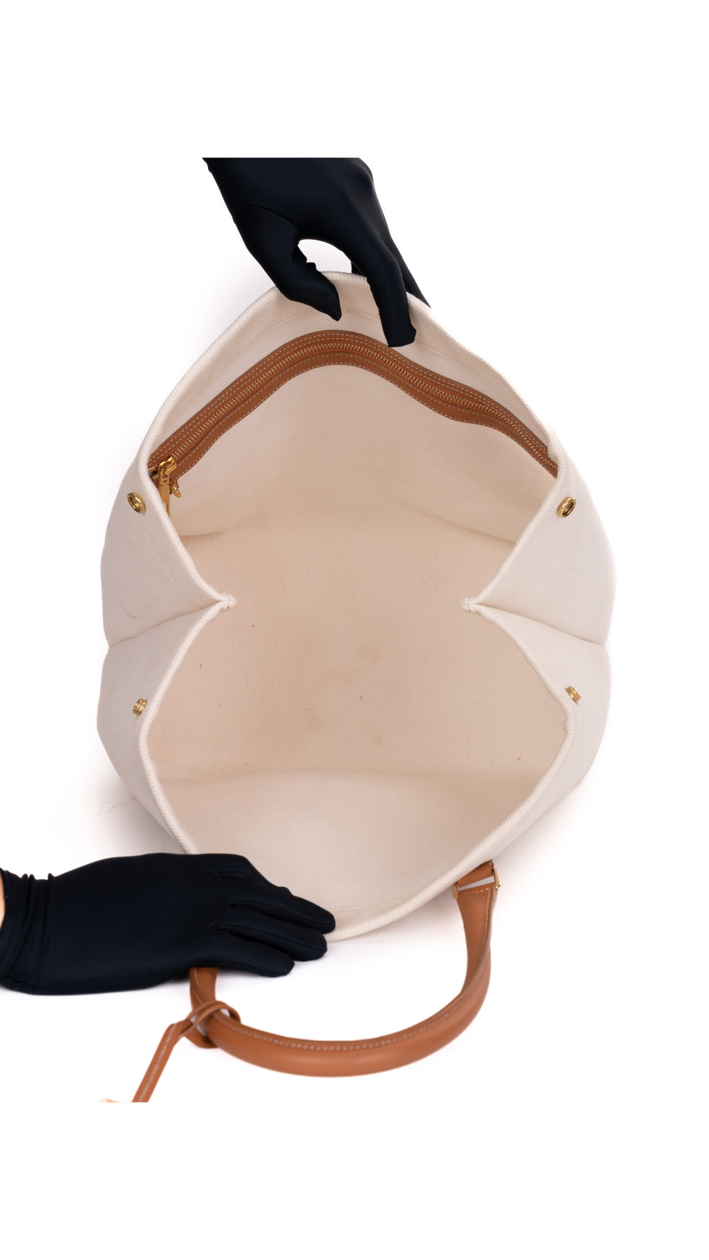 Céline Canvas Tote Bag - White