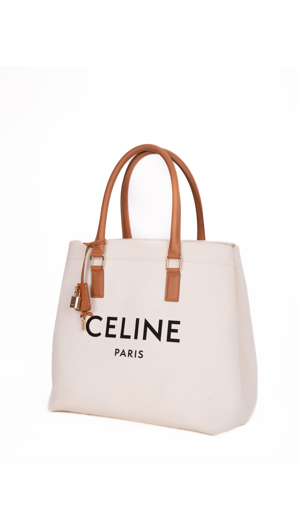 Céline Canvas Tote Bag - White