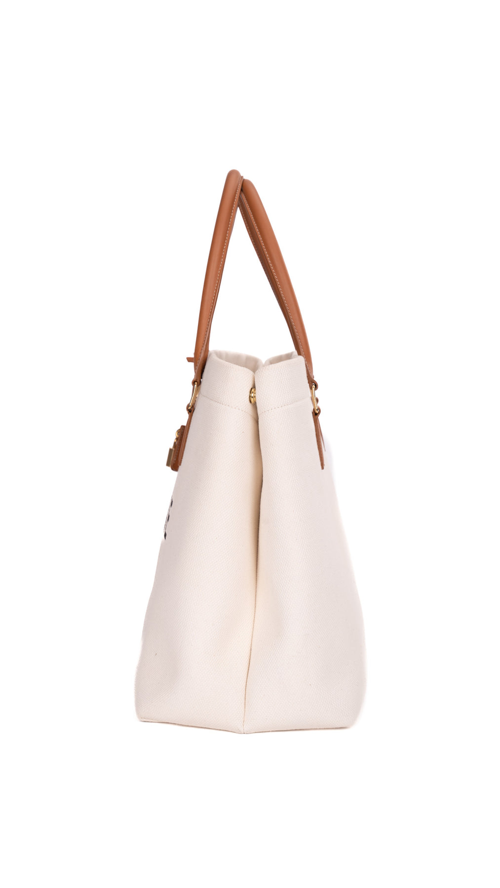 Céline Canvas Tote Bag - White