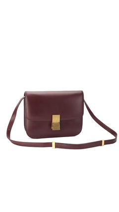 Celine Classic Box Bag - Burgundy