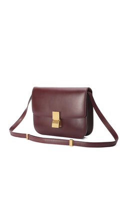 Celine Classic Box Bag - Burgundy