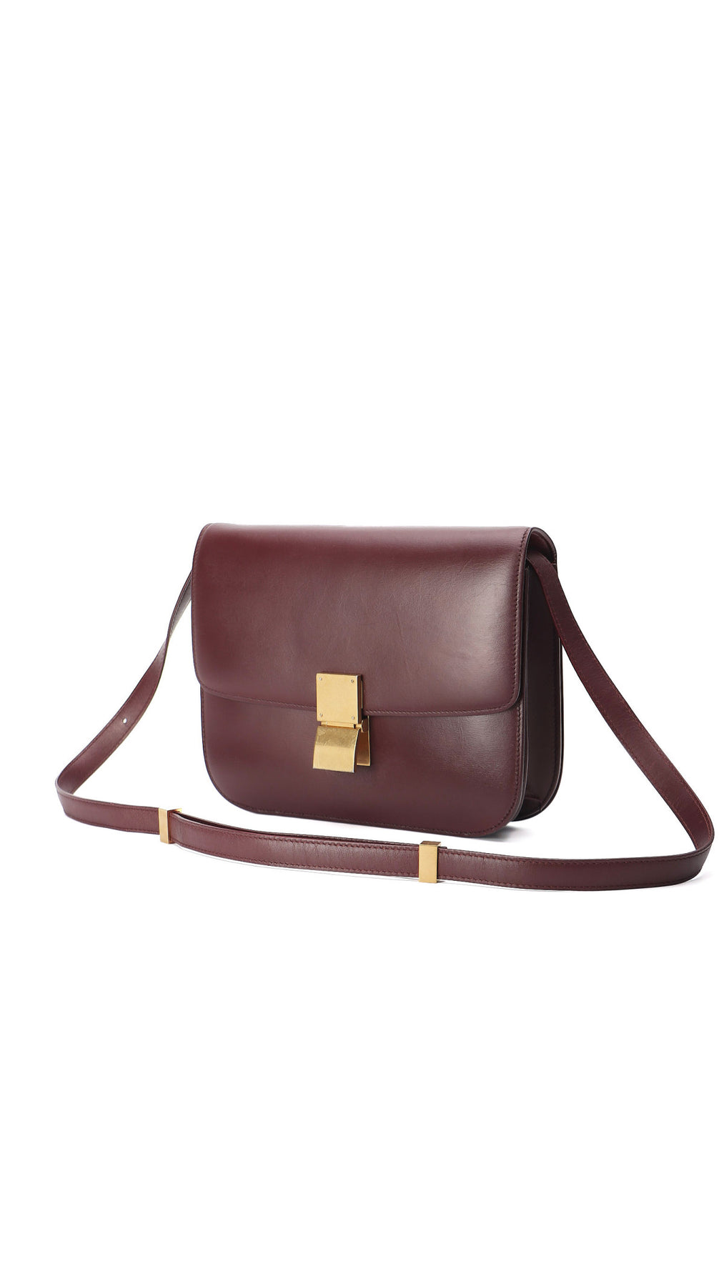 Celine Classic Box Bag - Burgundy