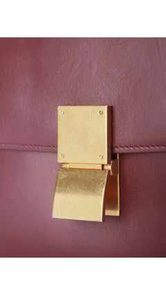 Celine Classic Box Bag - Burgundy