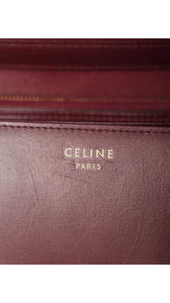 Celine Classic Box Bag - Burgundy