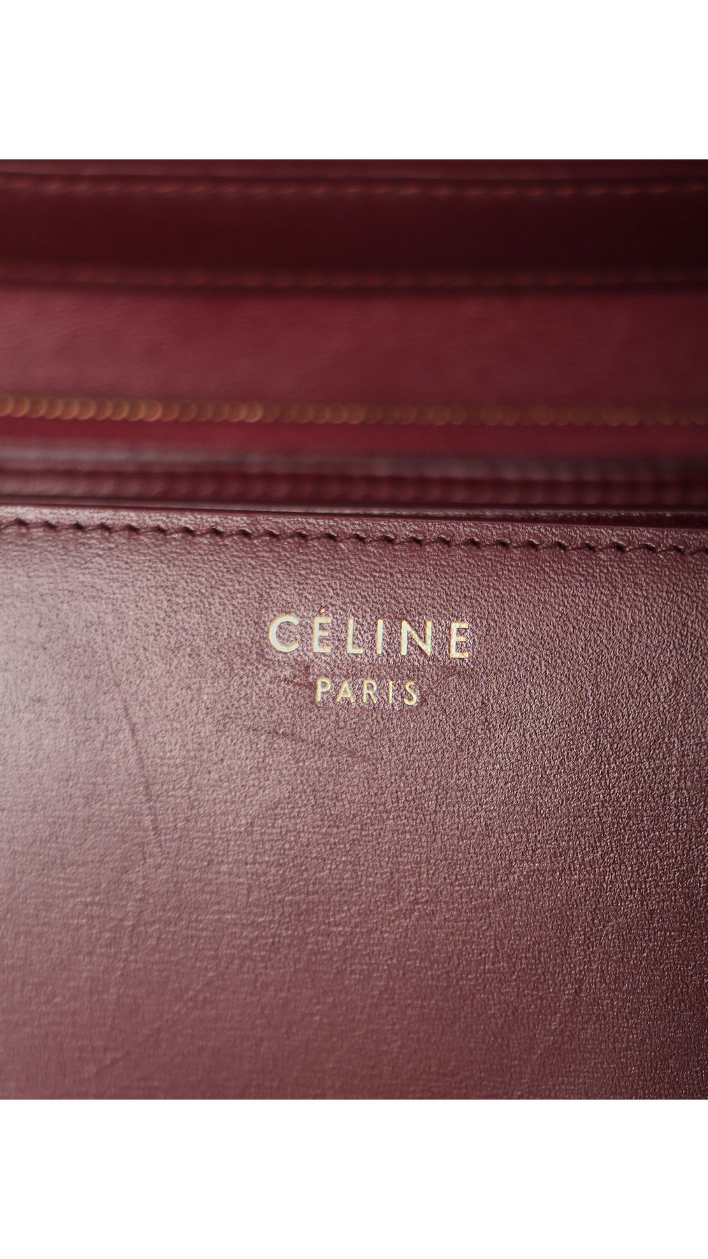 Celine Classic Box Bag - Burgundy