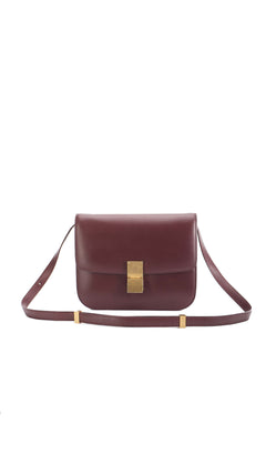 Celine Classic Box Bag - Burgundy