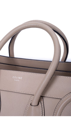 Céline Luggage Mini Tote Bag - Grey