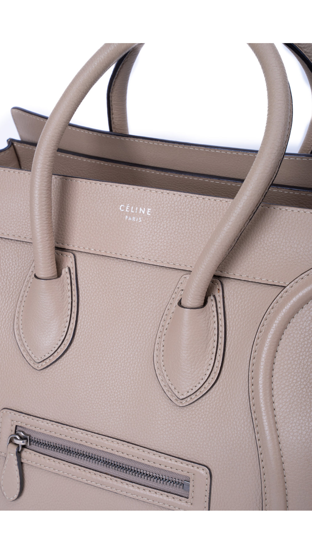Céline Luggage Mini Tote Bag - Grey