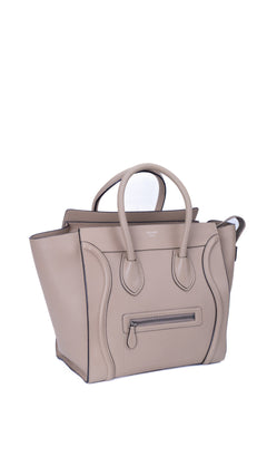Céline Luggage Mini Tote Bag - Grey