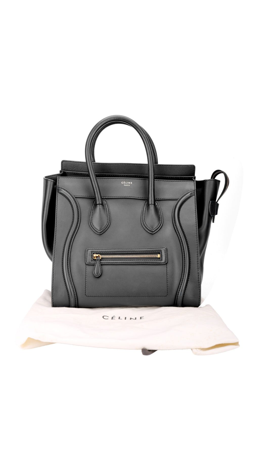 Céline Luggage Mini Tote Bag - Black