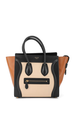 Céline Luggage Micro Tote Bag - Tricolor