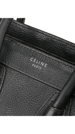 Céline Luggage Nano Tote Bag - Black