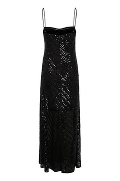 Gliragz Long Dress - Black Sequins