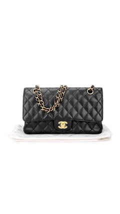 Chanel Classic Double Flap Bag Caviar I Medium - Black