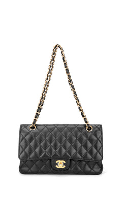 Chanel Classic Double Flap Bag Caviar I Medium - Black