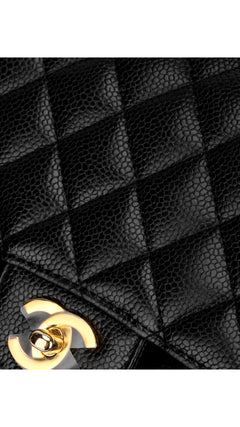 Chanel Classic Double Flap Bag Caviar I Medium - Black
