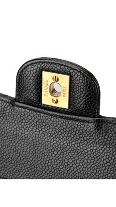Chanel Classic Double Flap Bag Caviar I Medium - Black