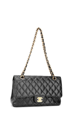 Chanel Classic Double Flap Bag Caviar I Medium - Black