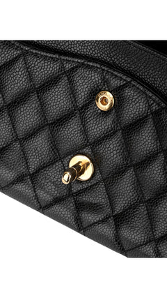 Chanel Classic Double Flap Bag Caviar I Medium - Black