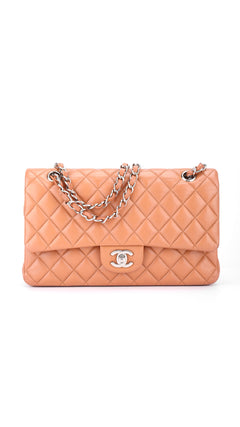 Chanel Classic Double Flap Bag Medium Caviar - Light Brown