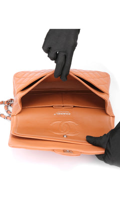 Chanel Classic Double Flap Bag Medium Caviar - Light Brown