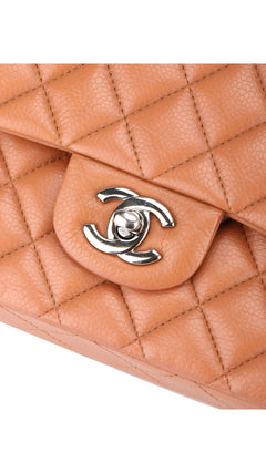 Chanel Classic Double Flap Bag Medium Caviar - Light Brown