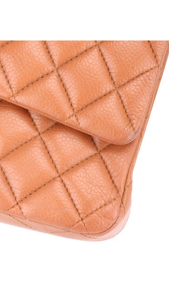 Chanel Classic Double Flap Bag Medium Caviar - Light Brown