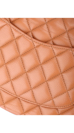 Chanel Classic Double Flap Bag Medium Caviar - Light Brown