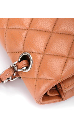 Chanel Classic Double Flap Bag Medium Caviar - Light Brown