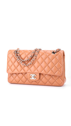Chanel Classic Double Flap Bag Medium Caviar - Light Brown