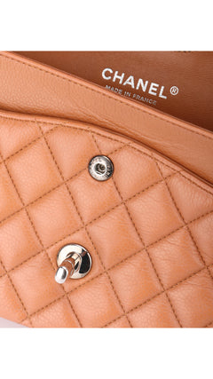 Chanel Classic Double Flap Bag Medium Caviar - Light Brown