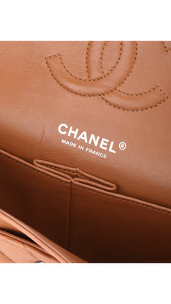 Chanel Classic Double Flap Bag Medium Caviar - Light Brown
