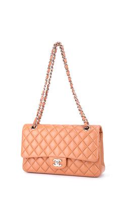 Chanel Classic Double Flap Bag Medium Caviar - Light Brown