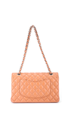 Chanel Classic Double Flap Bag Medium Caviar - Light Brown