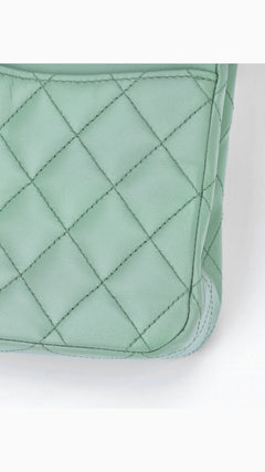 Chanel Classic Double Flap Bag Medium - Aqua Green