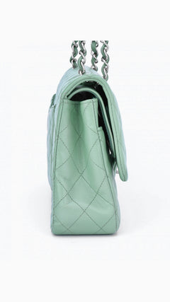 Chanel Classic Double Flap Bag Medium - Aqua Green
