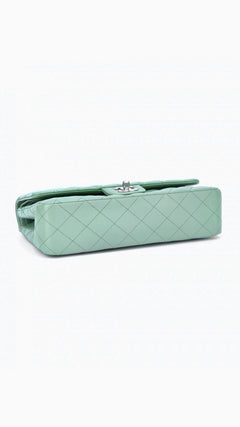 Chanel Classic Double Flap Bag Medium - Aqua Green
