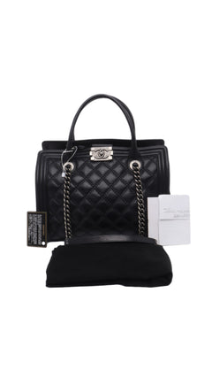 Chanel Boy Tote Bag Large - Black