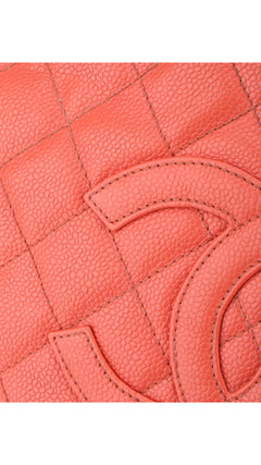 Chanel Shoulder Bag Cc-Logo - Coral Red